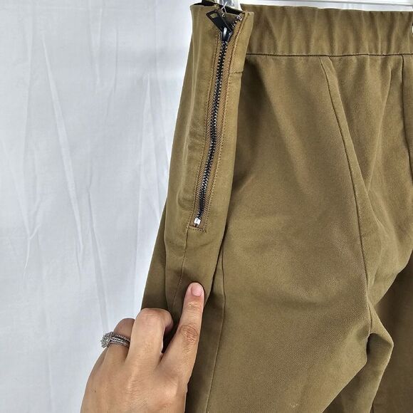 EVERLANE The Side-Zip Stretch Cotton Work Pants Size 6 KHAKI - Picture 6 of 7